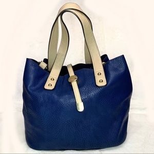 Charming Charlie Blue Slouch Tote With Inner Removable Purse